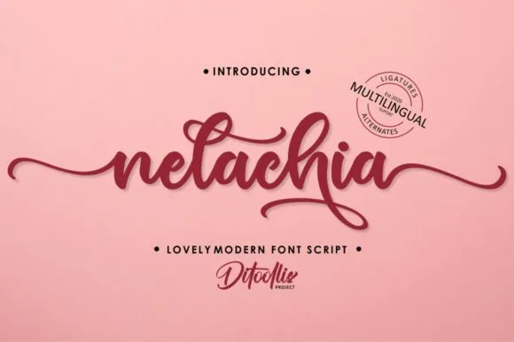Nelachia Font Nelachia Font Poster 1