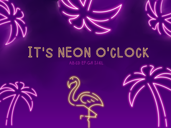 Neon:Ness Font Poster 3