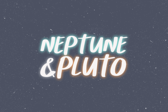 Neptune & Pluto Font Poster 1