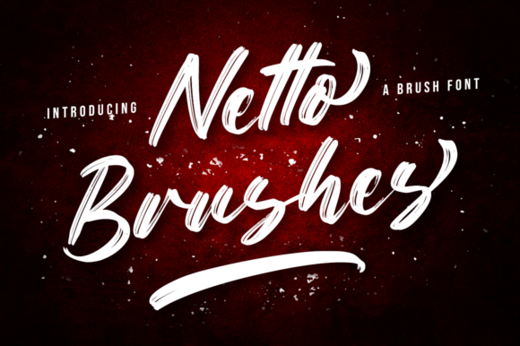 Netto Brushes Font Poster 1