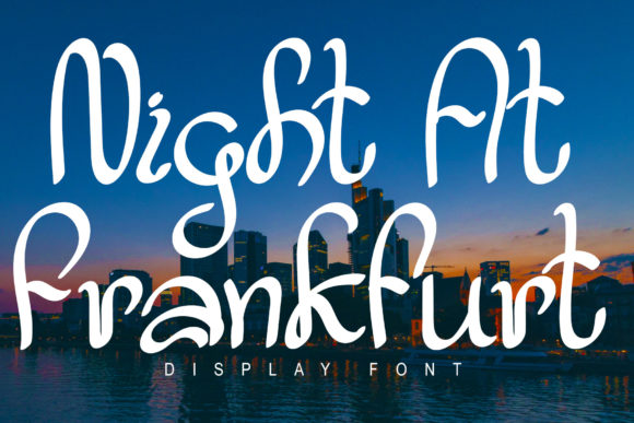 Night at Frankfurt Font Poster 1