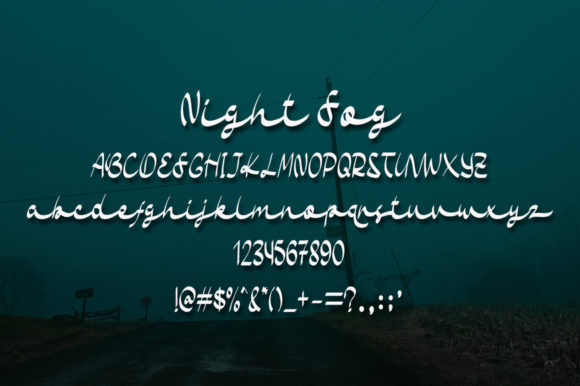 Night Fog Font Poster 4
