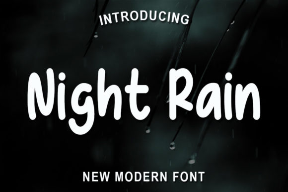 Night Rain Font Poster 1