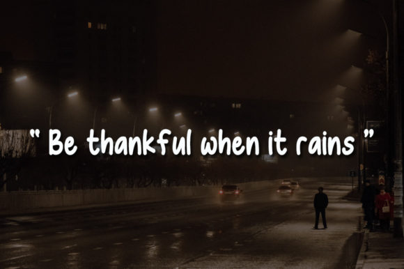 Night Rain Font Poster 3