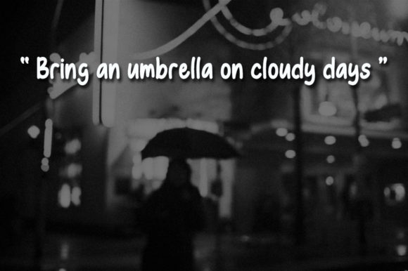 Night Rain Font Poster 4