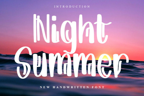 Night Summer Font Poster 1