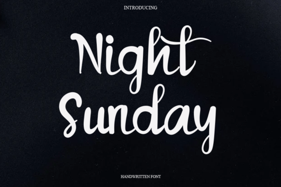 Night Sunday Font Poster 1