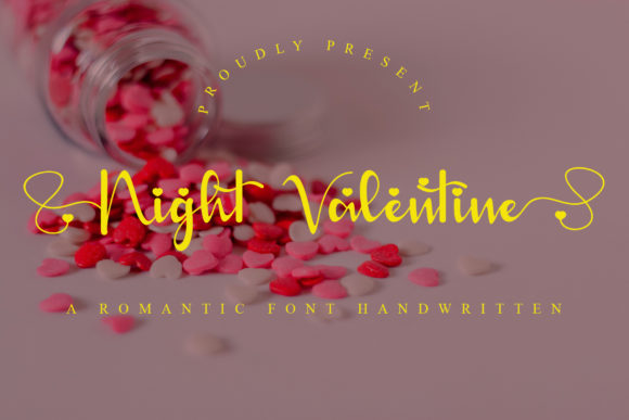 Night Valentine Font Poster 1