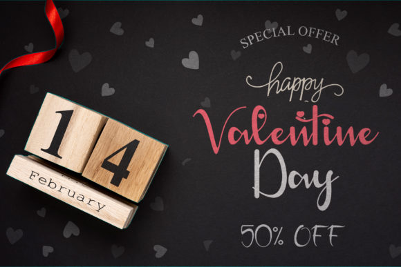 Night Valentine Font Poster 4