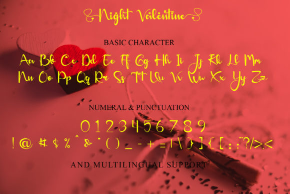 Night Valentine Font Poster 6