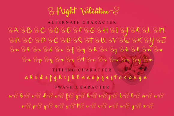 Night Valentine Font Poster 7