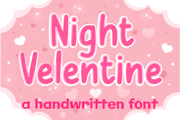 Night Valentine Font Poster 1