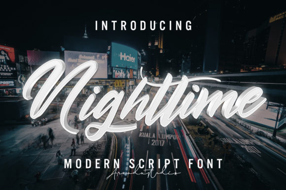 Nighttime Font Poster 1