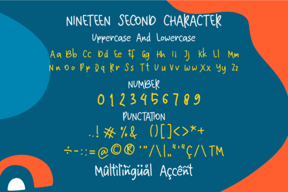 Nineteen Second Font Poster 2