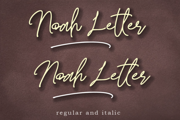 Noah Letter Font Poster 13
