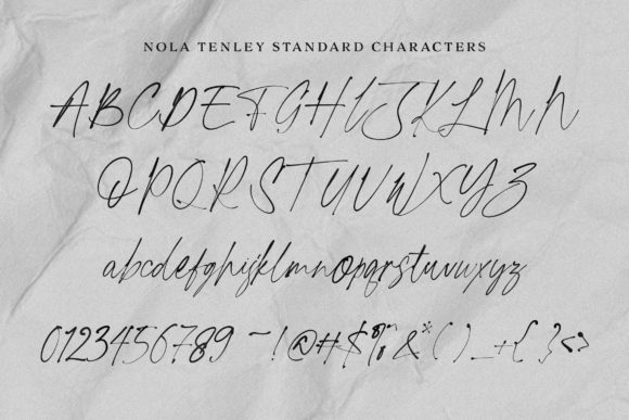 Nola Tenley Font Poster 13