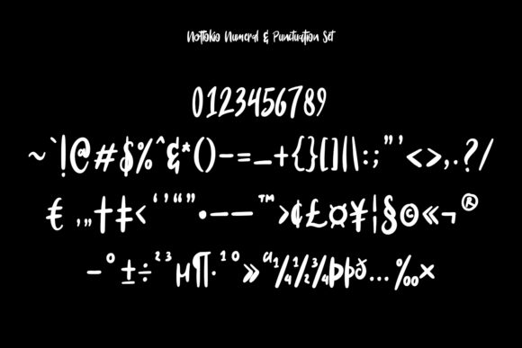 Nottokio Font Poster 9