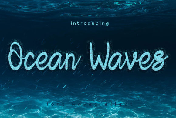 Ocean Waves Font Poster 1