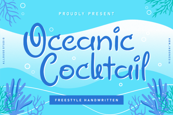 Oceanic Cocktail Font Poster 1
