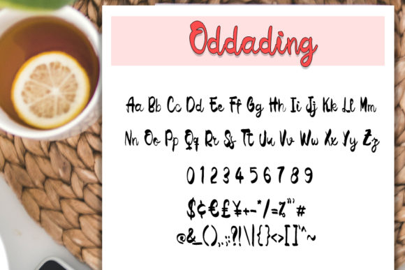 Oddading Font Poster 3