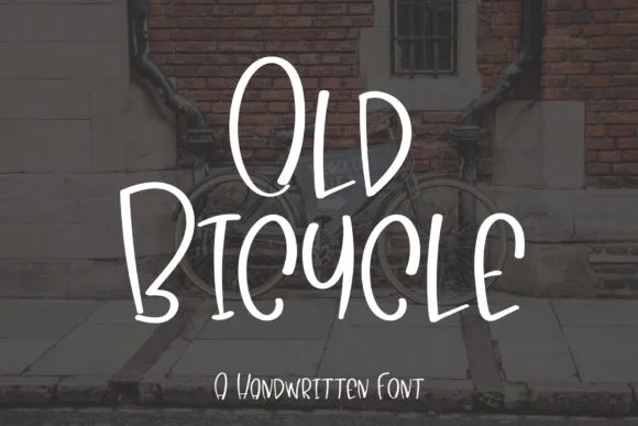 Old Bicycle Font Old Bicycle Font Poster 1