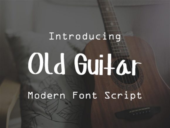 Old Guitar Font Poster 1