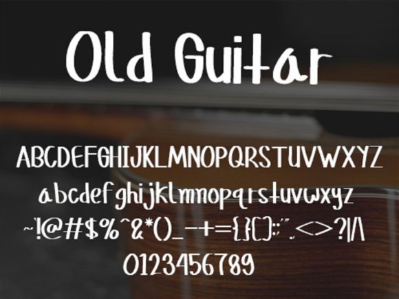Old Guitar Font Poster 5
