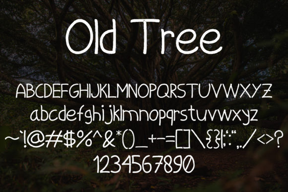 Old Tree Font Poster 5