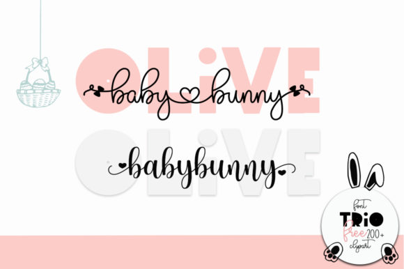 Olive Babybunny Font Poster 1