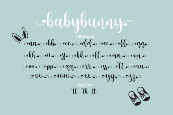 Olive Babybunny Font Poster 11