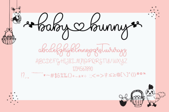 Olive Babybunny Font Poster 8