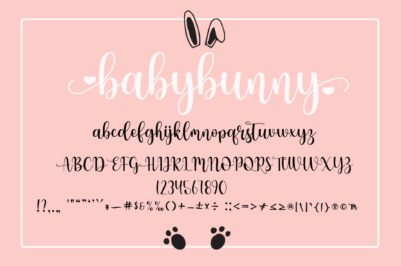 Olive Babybunny Font Poster 10