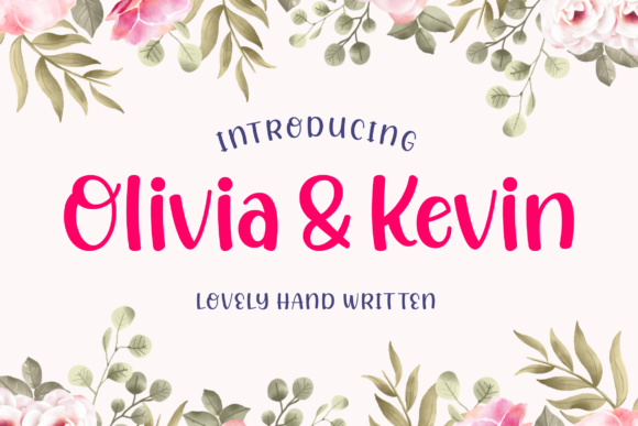 Olivia & Kevin Font Poster 1