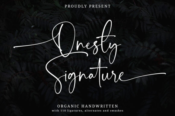 Onesty Signature Font