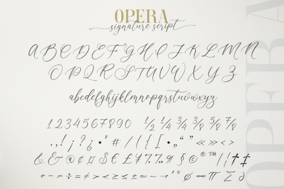 Opera Signature Font Poster 14