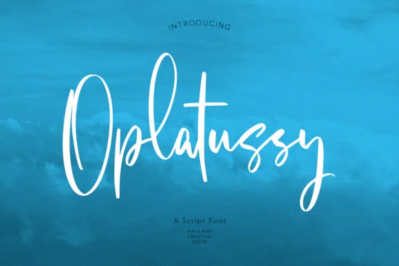Oplatussy Script Font Oplatussy Script Font Poster 1