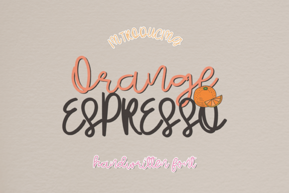 Orange Espresso Font Poster 1