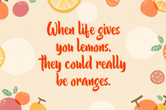 Orange Lemonade Font Poster 11