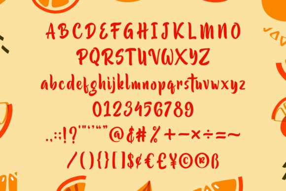 Orange Lemonade Font Poster 12