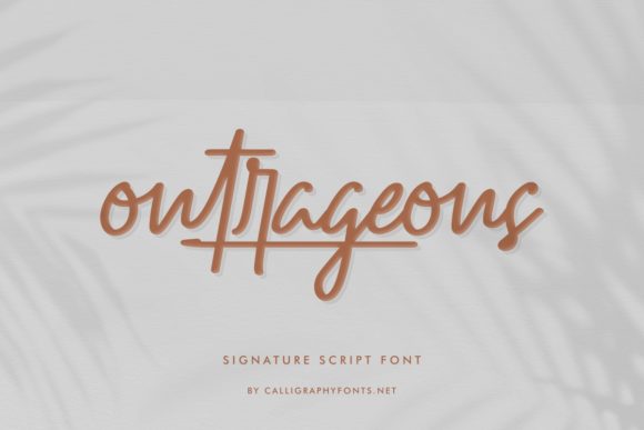 Outrageous Font Poster 2