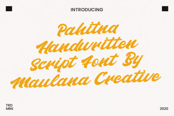 Pahitna Font Poster 2