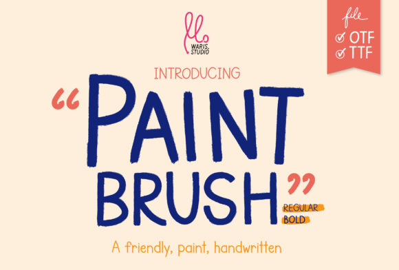 Paint Brush Font Poster 1