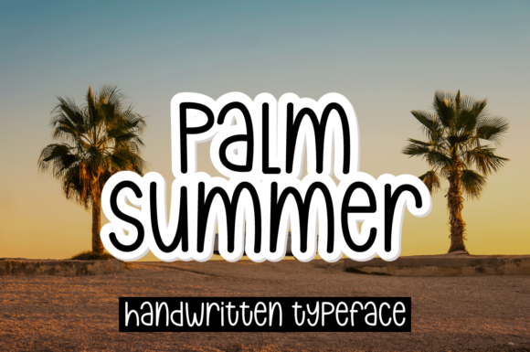 Palm Summer Font Poster 1