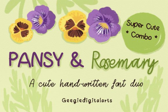 Pansy and Rosemary Duo Font