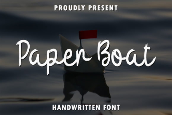 Paper Boat Font Poster 1