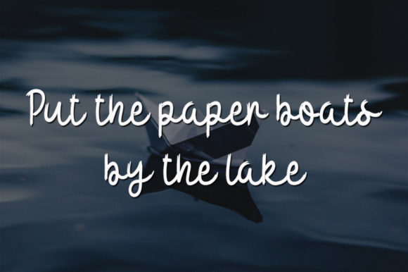 Paper Boat Font Poster 3