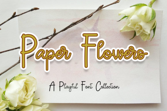 Paper Flowers Font Poster 1