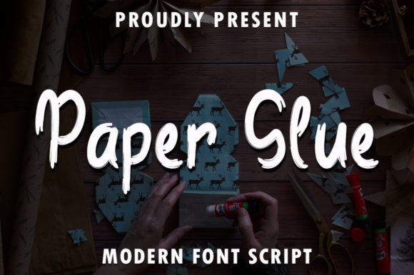 Paper Glue Font Poster 1