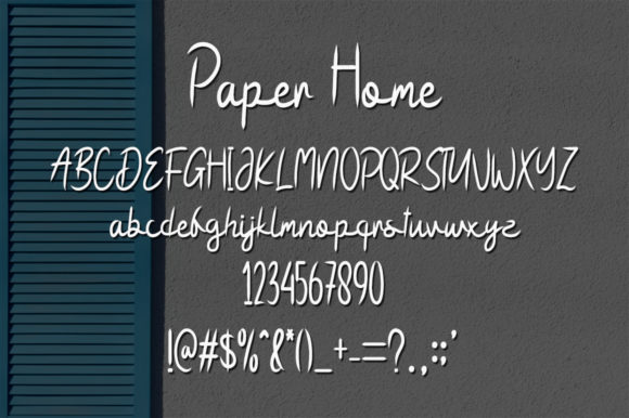 Paper Home Font Poster 4