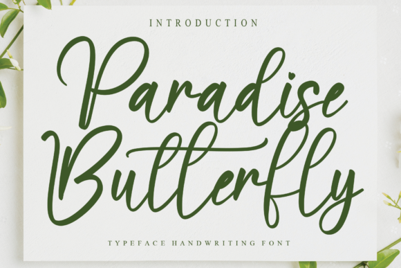 Paradise Butterfly Font Poster 1